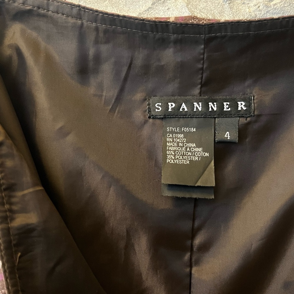 SPANNER Asymmetrical Brown Striped Skirt - Picture 6 of 6